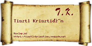 Tisztl Krisztián névjegykártya